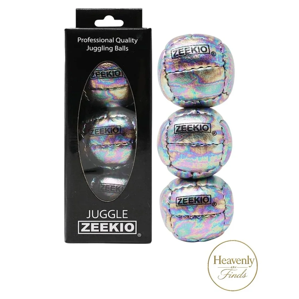 Zeekio Juggling Balls 3 Pack Color Metallic Cosmo Leather Professional New